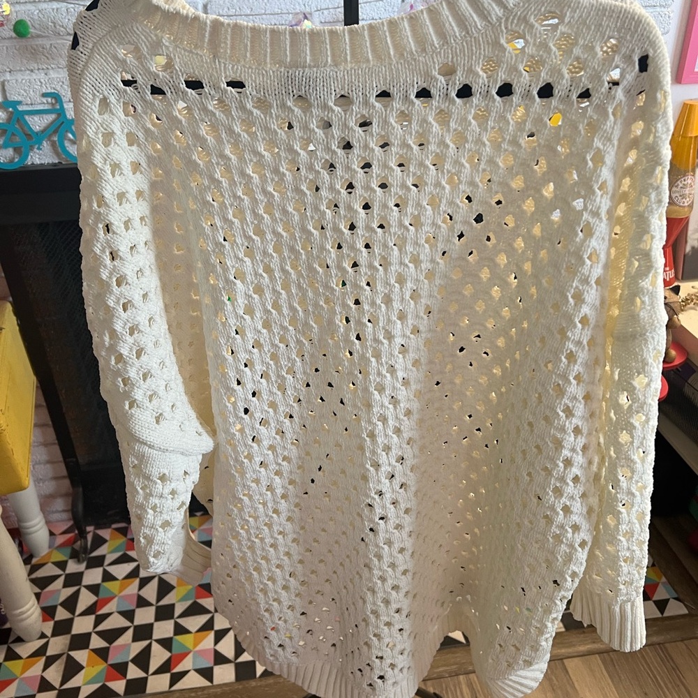 Torrid Open Knit Crewneck Sweater